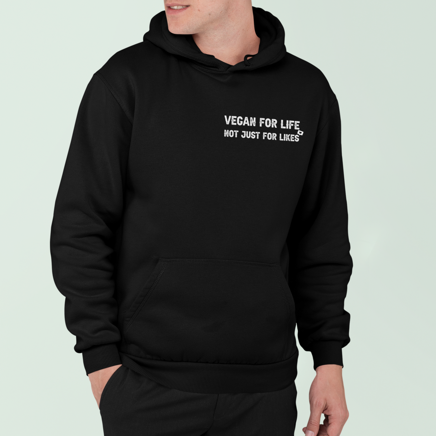 Vegan for life not just for likes - Premium Hoodie