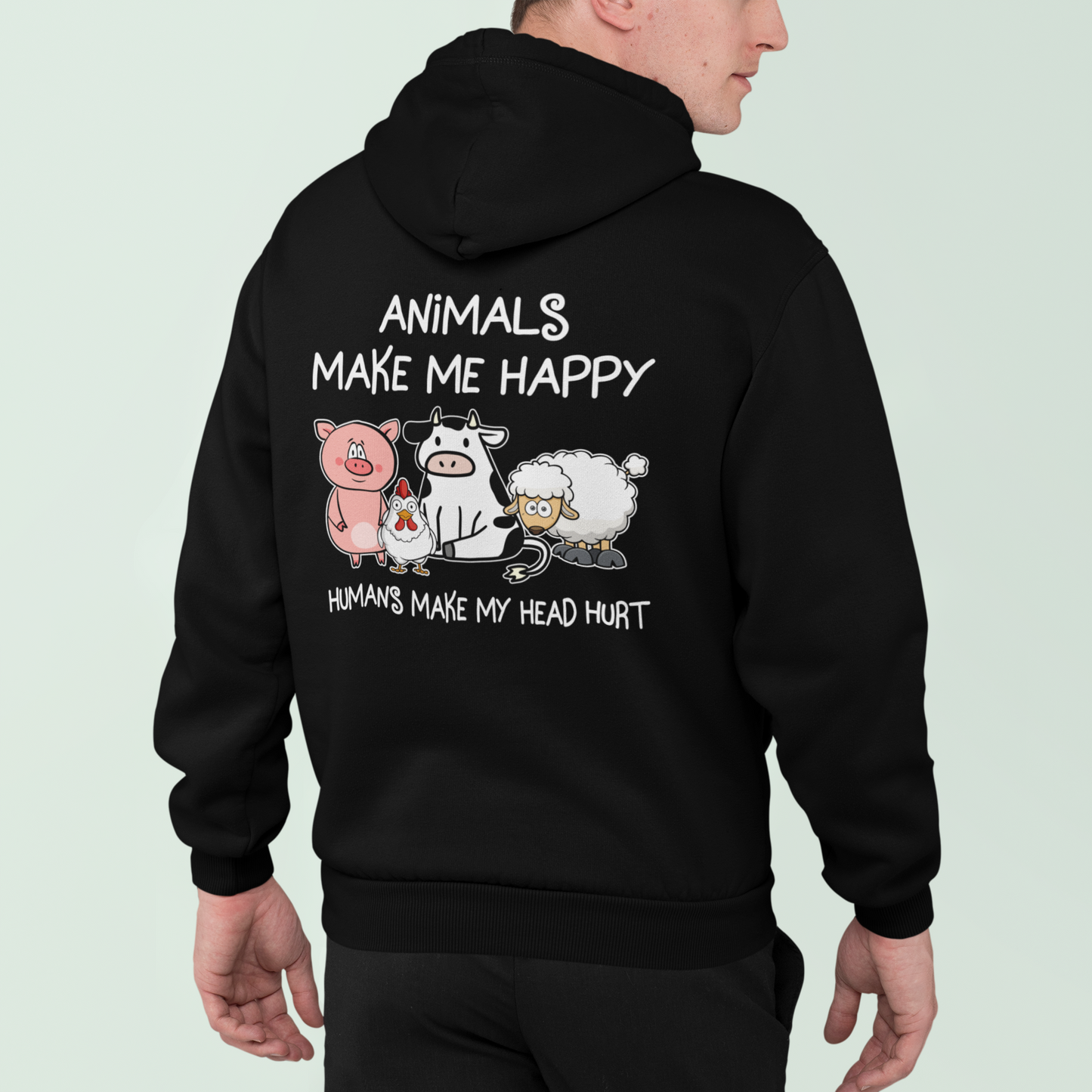 Animals make me happy - Premium Hoodie