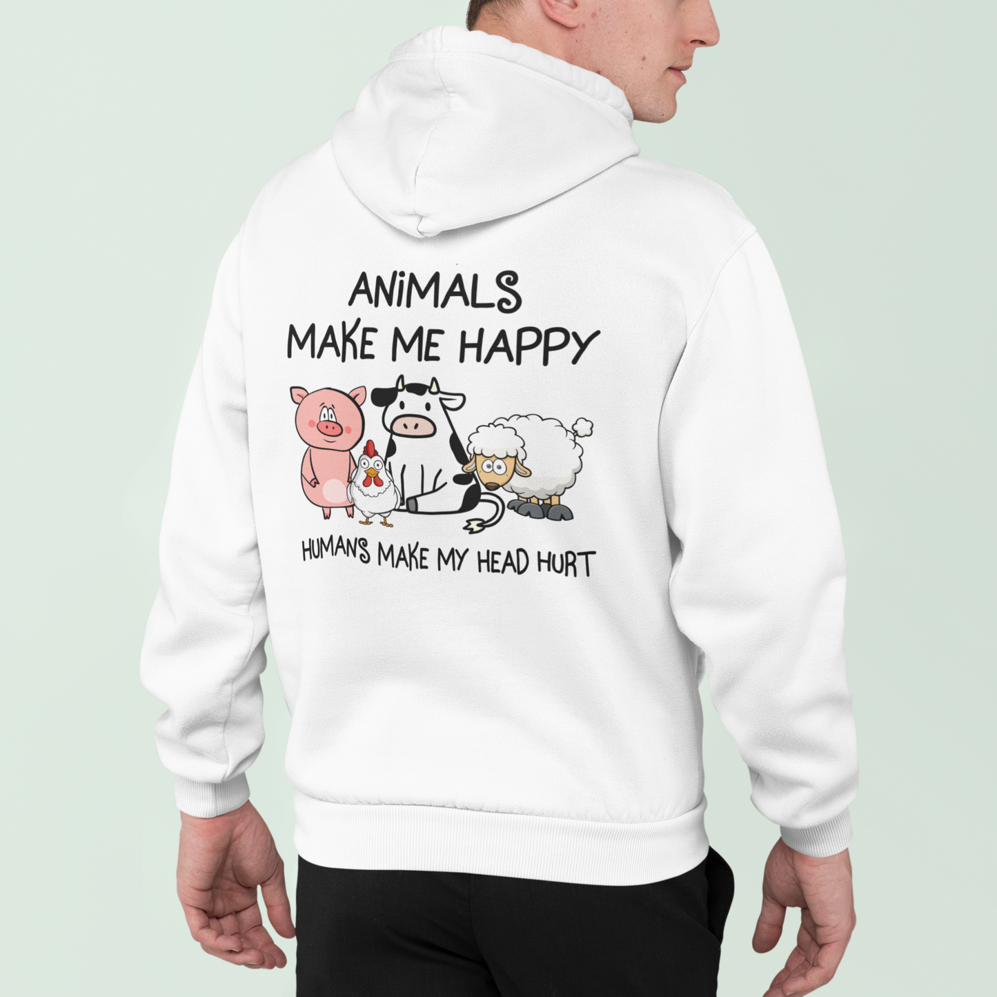 Animals make me happy - Premium Hoodie