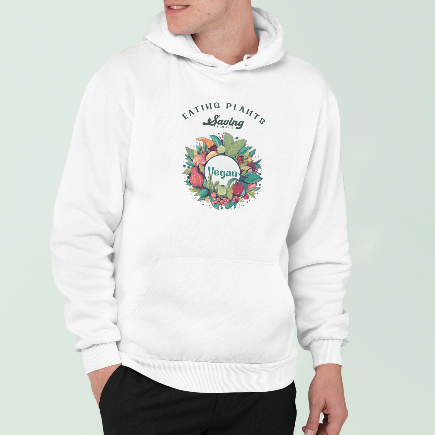 Eating Plants, Saving Animals - Premium Hoodie