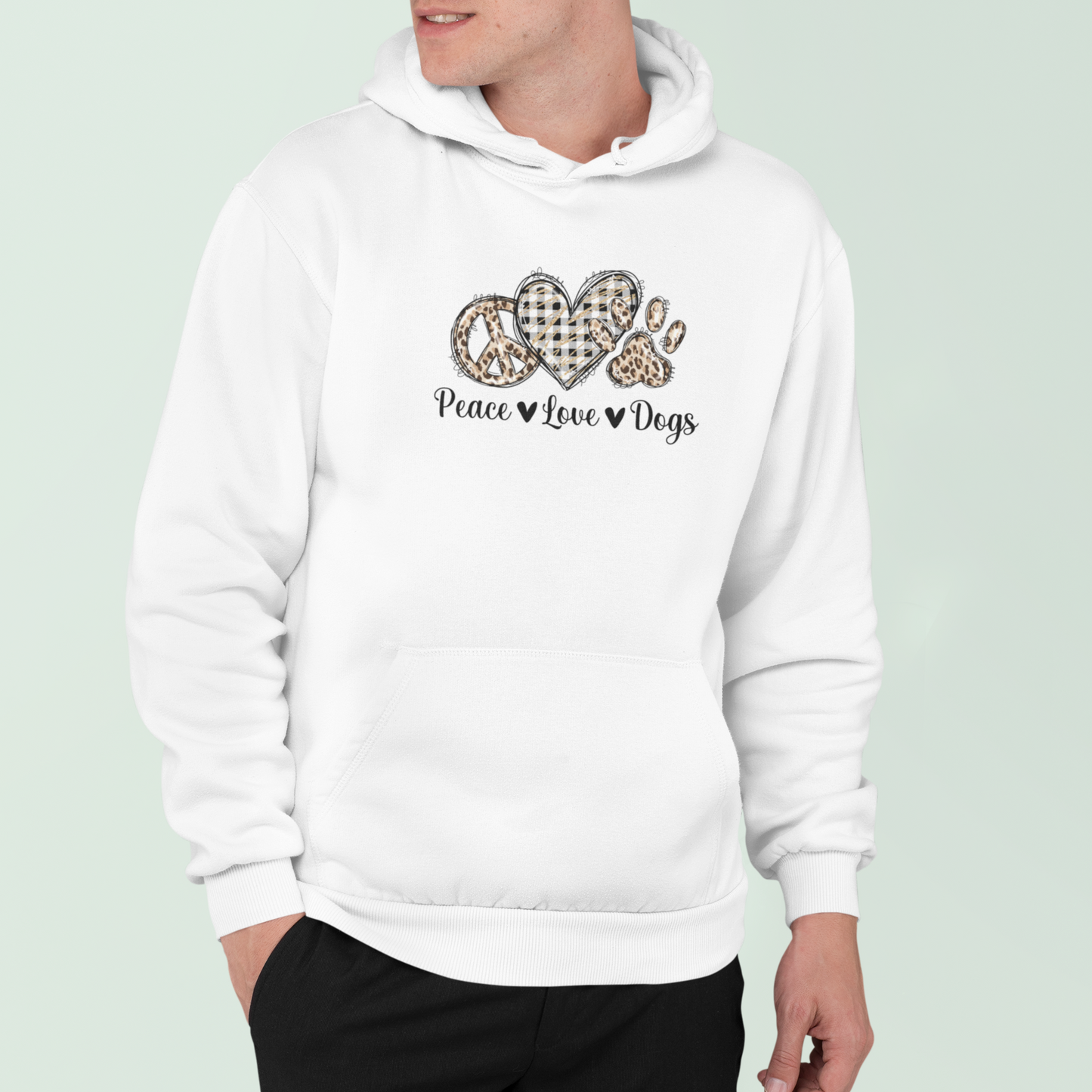 Peace,Love and Dogs - Premium Hoodie