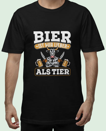 Bier ist mir lieber als Tier - Oversize Shirt