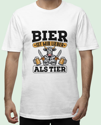 Bier ist mir lieber als Tier - Oversize Shirt