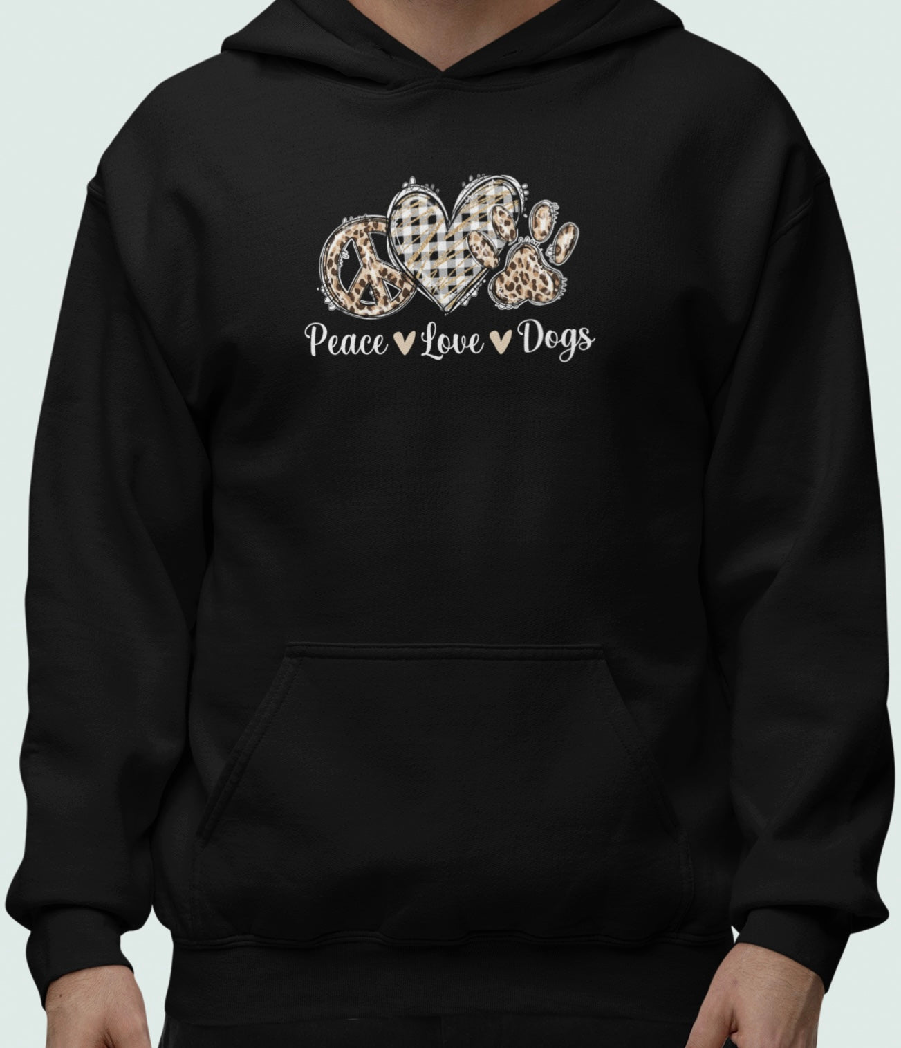 Peace,Love and Dogs - Oversized Hoodie