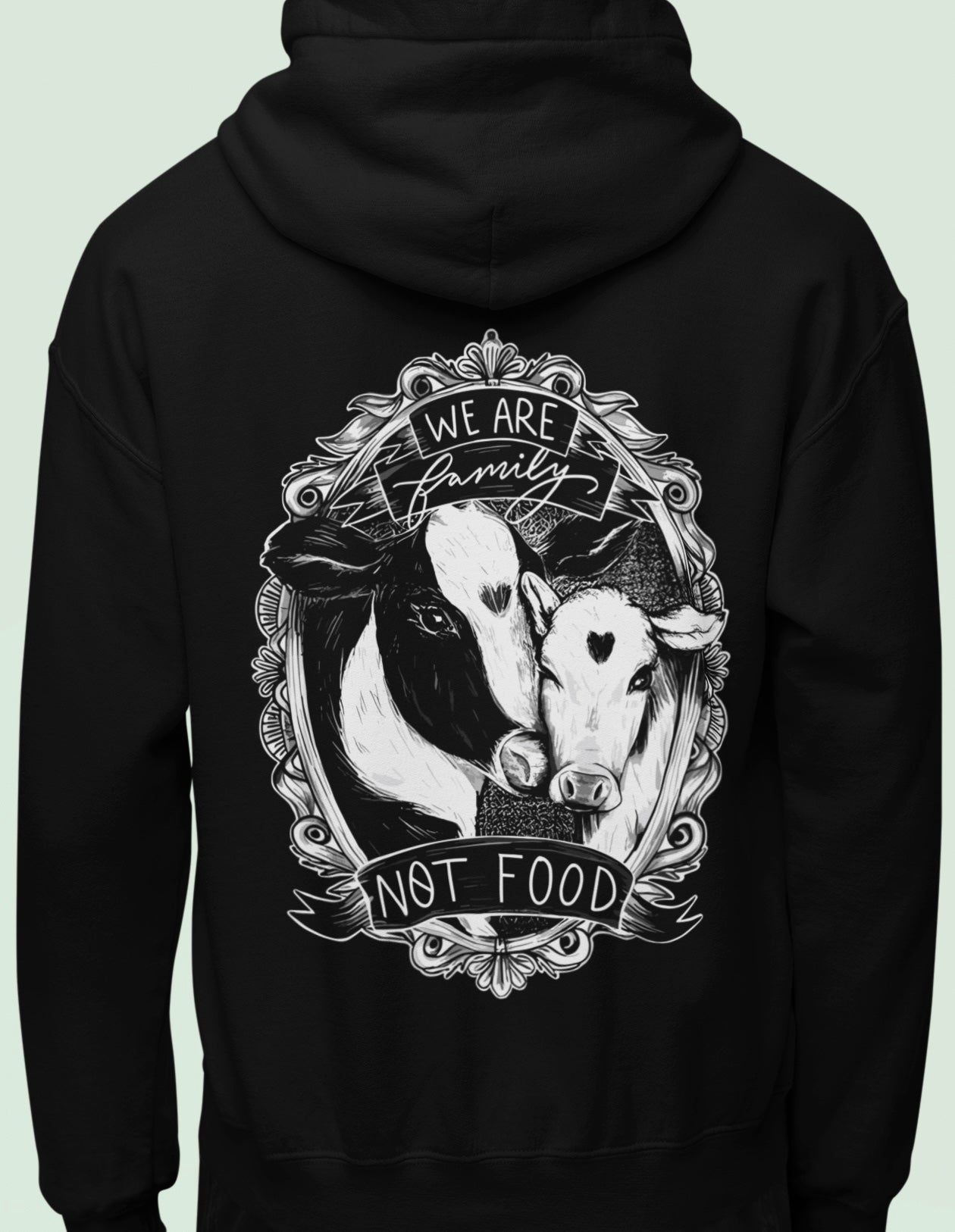 We are family not food - Oversized Hoodie