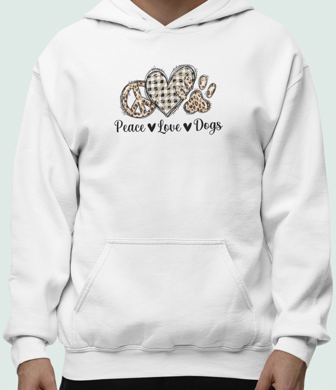 Peace,Love and Dogs - Oversized Hoodie