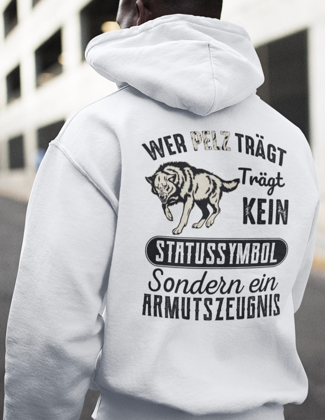 Pelz tragen ist ein Armutszeugnis - Oversized Hoodie