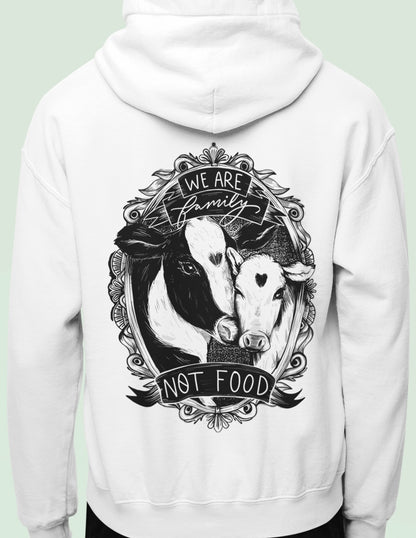 We are family not food - Oversized Hoodie