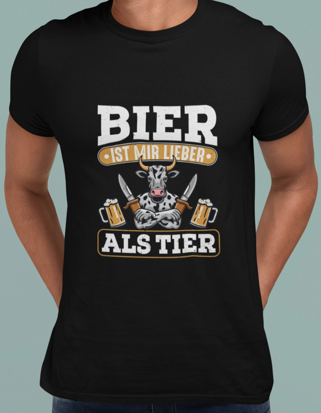 Bier ist mir lieber als Tier - Premium Shirt