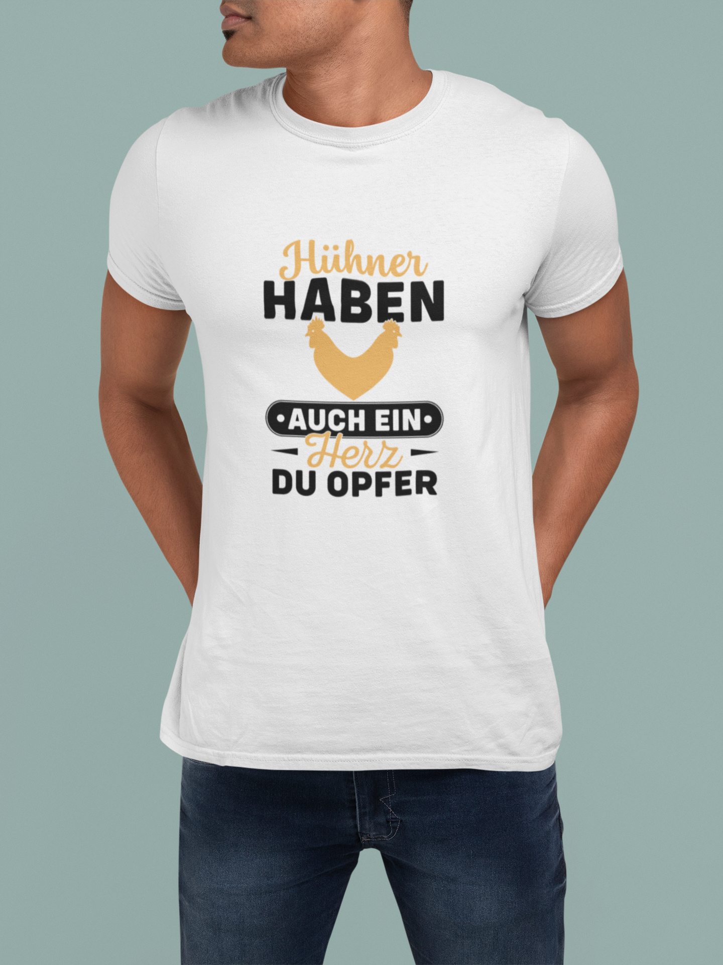 Hühner haben auch ein Herz - Premium Shirt