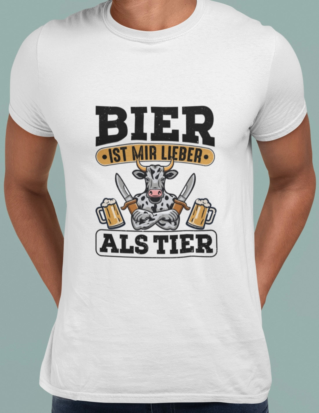 Bier ist mir lieber als Tier - Premium Shirt