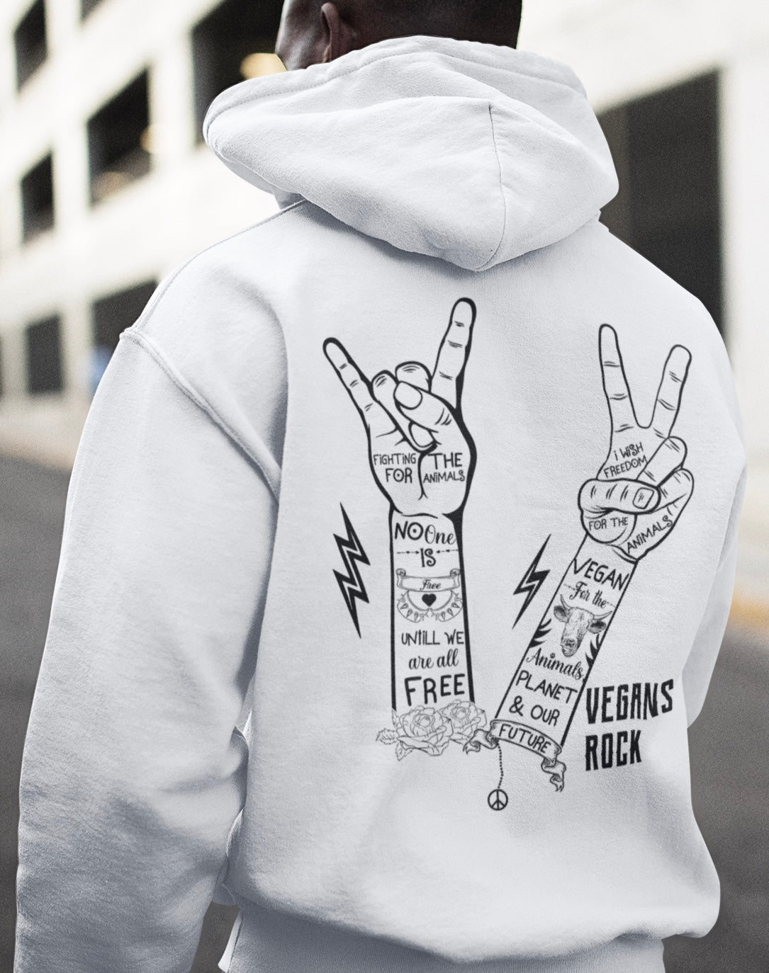 Vegans Rock - Oversized Hoodie