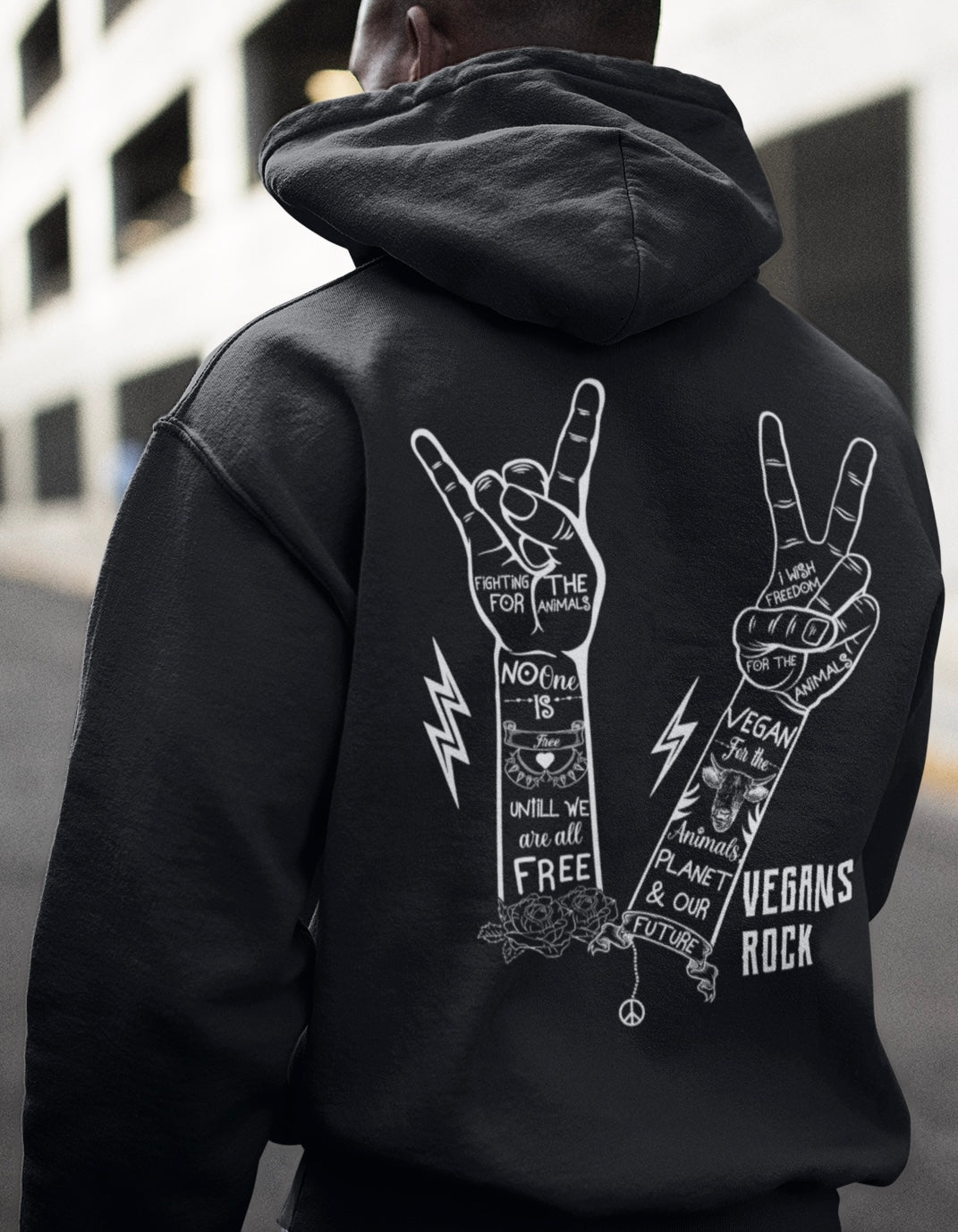 Vegans Rock - Oversized Hoodie