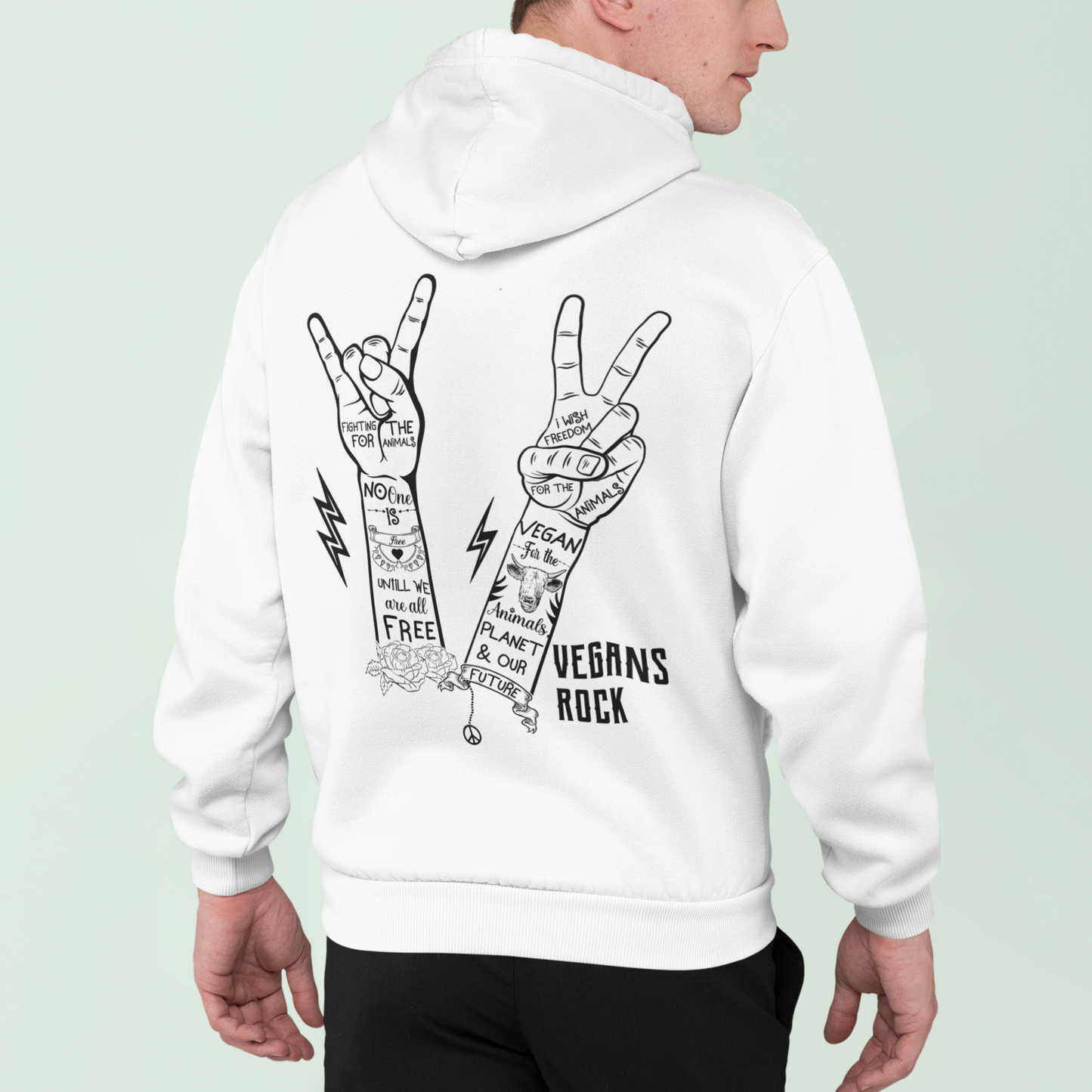 Vegans Rock - Premium Hoodie