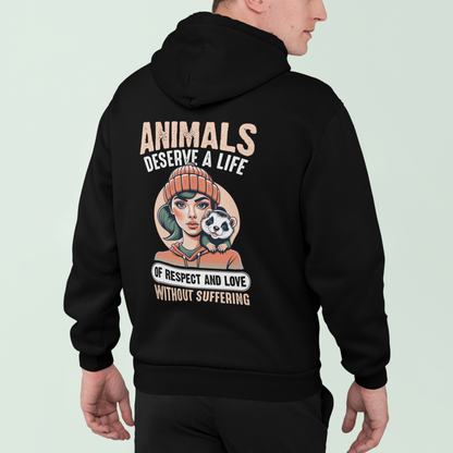 Animals deserve respect - Premium Hoodie